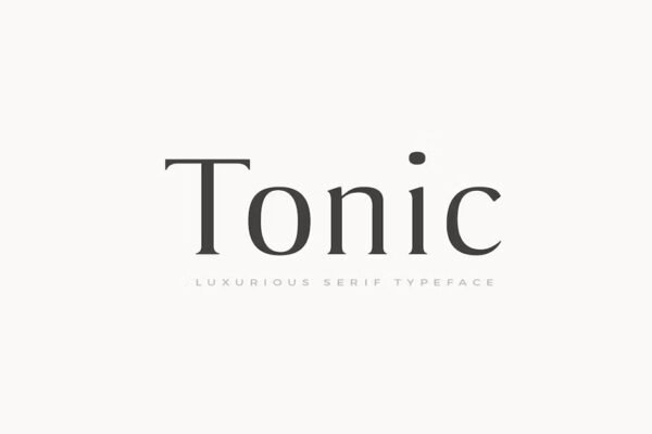 Tonic - Luxurious Serif Typeface Download Premium Free Font