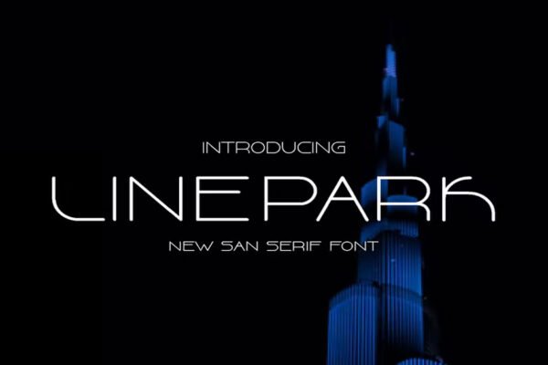 Line Park typography, Trendy Letter premium free Font