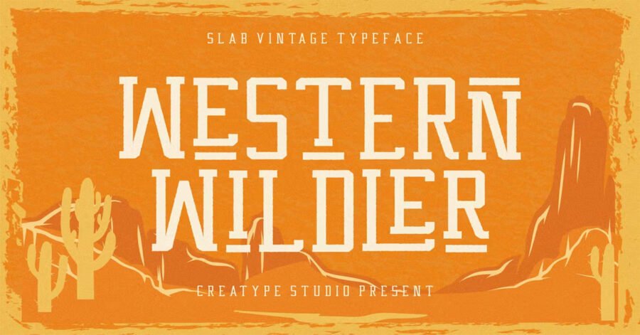 Western Wildler Slab Vintage Retro Premium Free Font