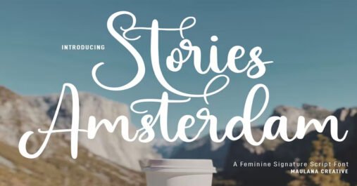 Stories Amsterdam Feminine Siganture Script free Font