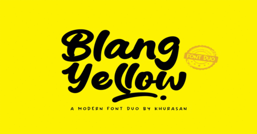 Blang Yellow Font Download Premium Free