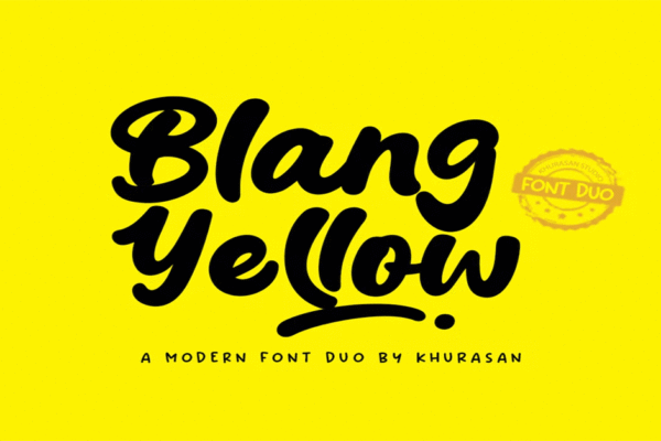 Blang Yellow Font Download Premium Free