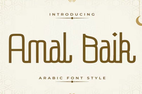 Amal Baik Arabic Premium Free Font Style