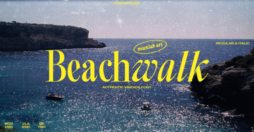 Beachwalk Elegant Retro Premium Font