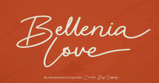 Bellenia Love Handwritten Premium Free Font