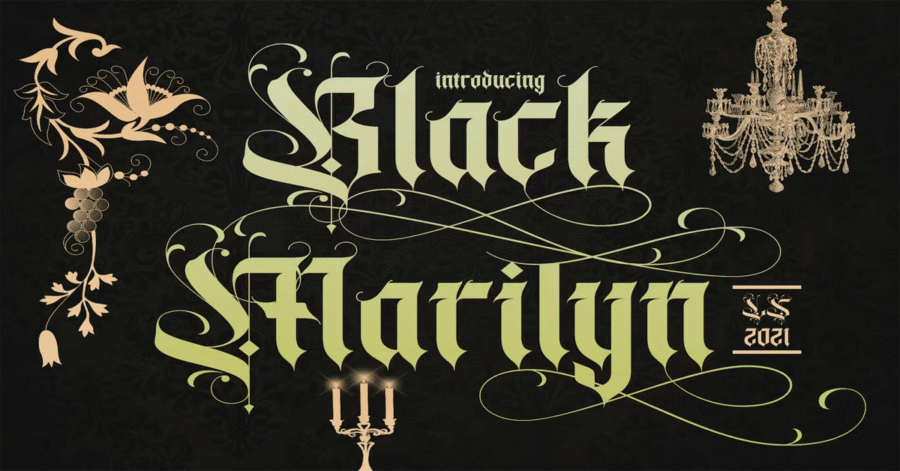 Black Marilyn | Blackletter Font Logo Premium Free Font