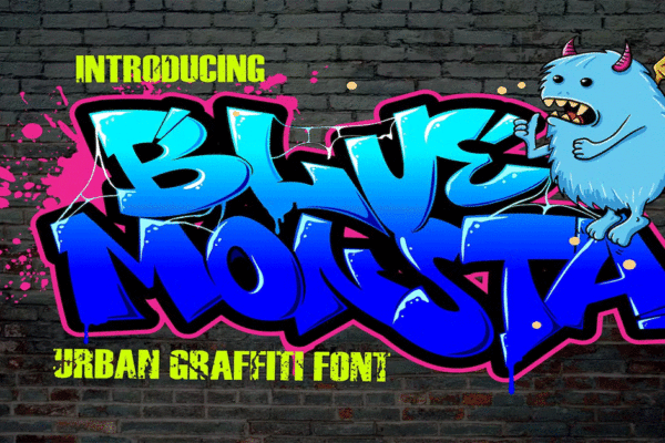 Blue Monsta Premium Free Font Download