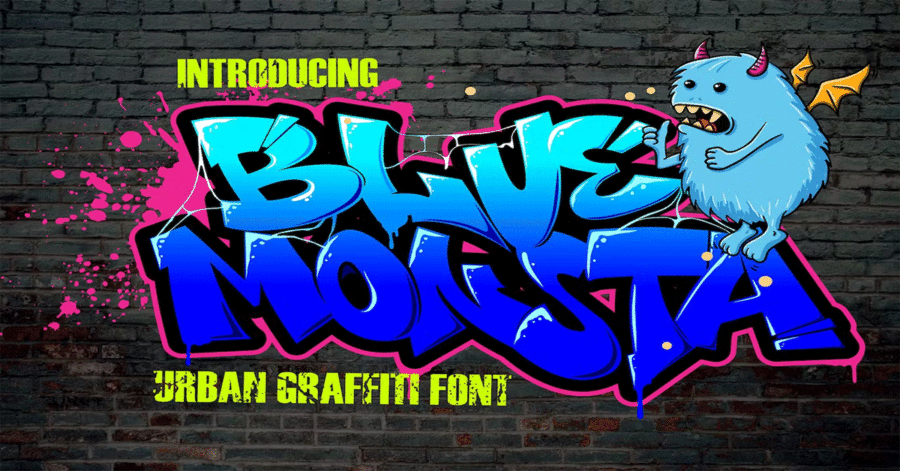 Blue Monsta Premium Free Font Download