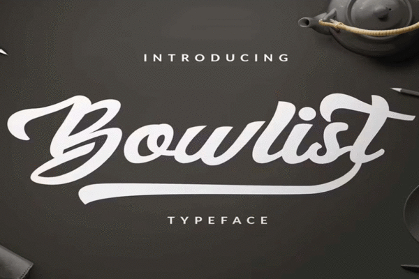 Bowlist - Logo Typeface Natural Download Free Font