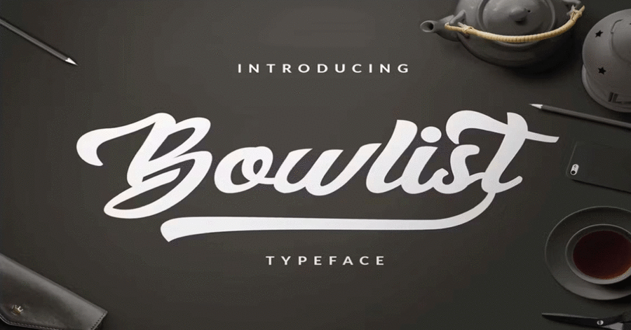 Bowlist - Logo Typeface Natural Download Free Font