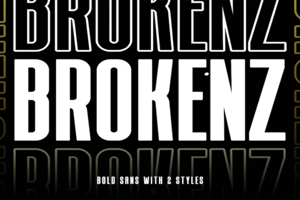 BROKENZ - BOLD SANS 4 FONT Download Premium Free Font