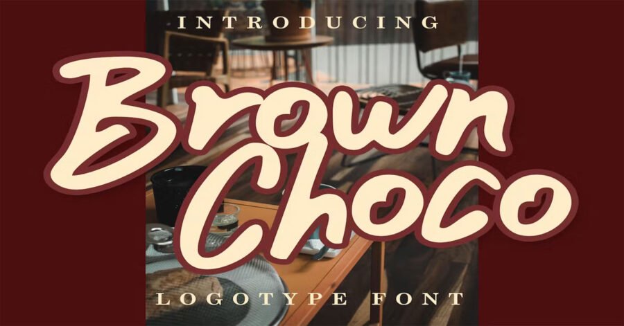 Brown Choco Logo Premium Free Font