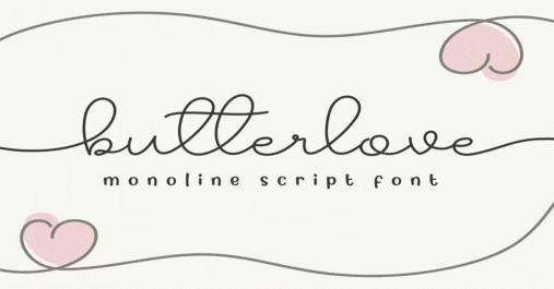 Butterlove Monoline Premium Free Font