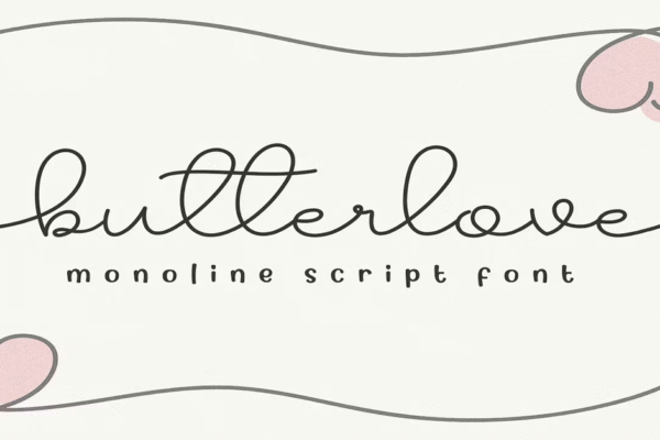 Butterlove Monoline Premium Free Font