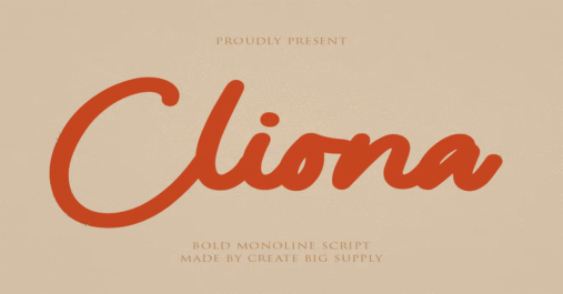 Cliona Bold Script Premium Free Font