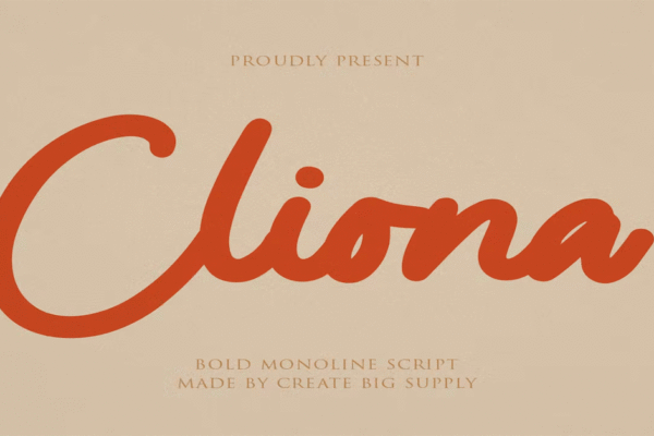 Cliona Bold Script Premium Free Font