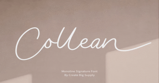 Collean Monoline Signature Premium Free Font