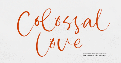 Colossal Love Handwriting Premium Font