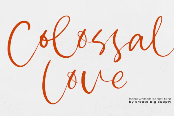 Colossal Love Handwriting Premium Font