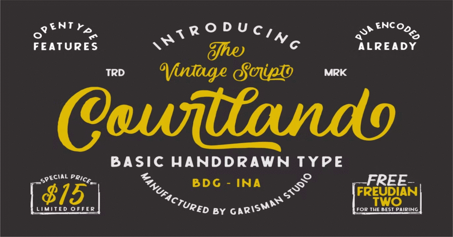 Courtland Retro Premium Free Font