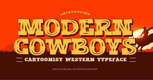 Modern Cowboys Western Eroded Premium Font