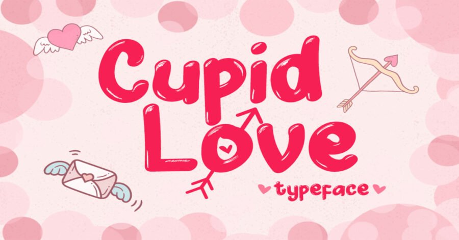 Cupid Love Bubbly Premium Free Font