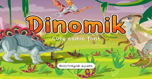 Dinomik Cute Cartoon Premium Free Font