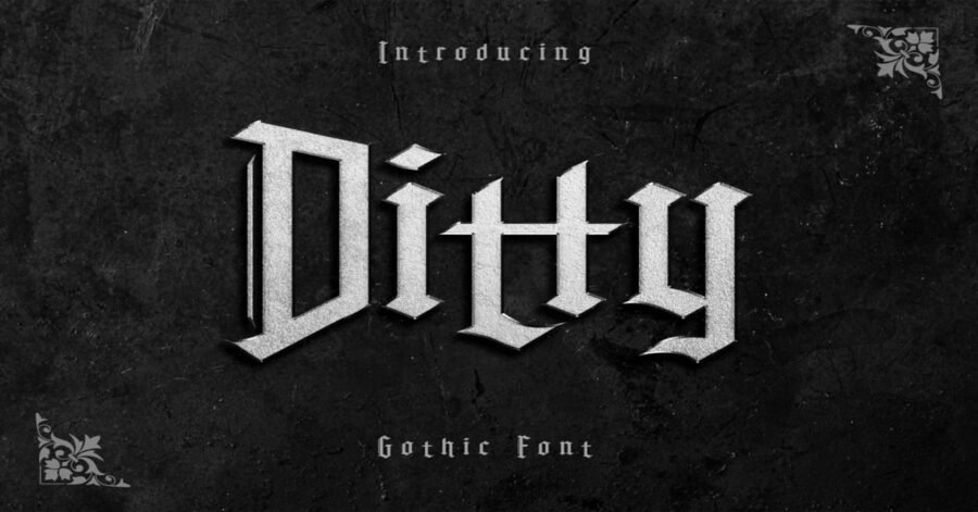 Ditty Old English Premium Free Font