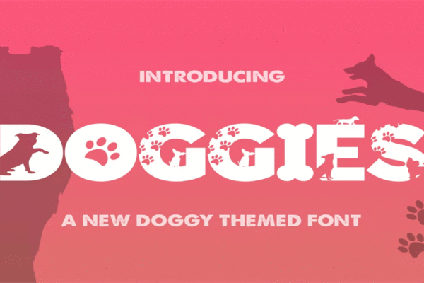 Doggies Silhouette Premium Free Font Download