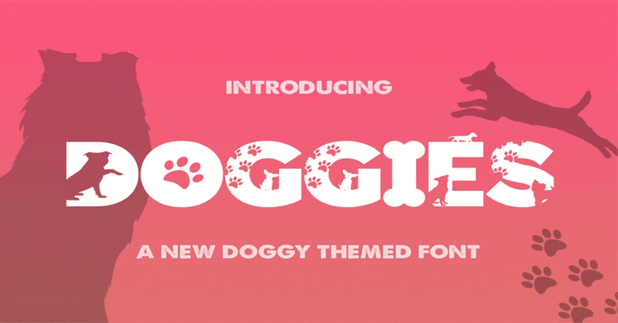 Doggies Silhouette Premium Free Font Download