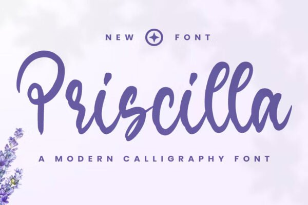 Priscilla - Calligraphy and Instagram premiun free Font