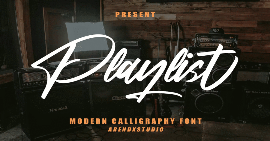 Playlist Modern Calligraphy Premium Font