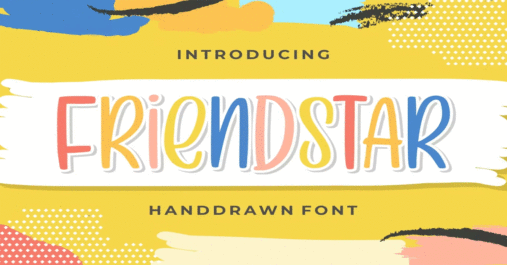 Friendstar - Handdrawn Party Stylish Premium Free Font