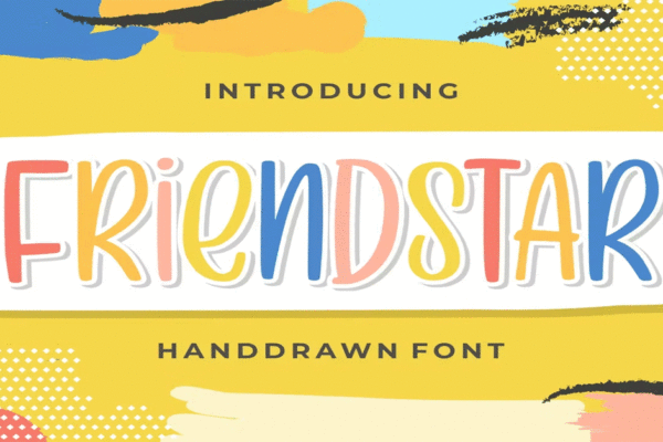 Friendstar - Handdrawn Party Stylish Premium Free Font