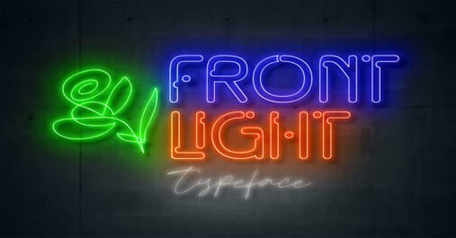 Front Light Neon Premium Free Font