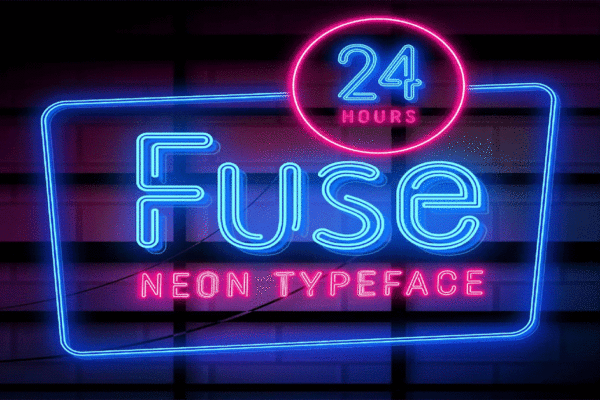 Fuse Realistic Neon Premium Font