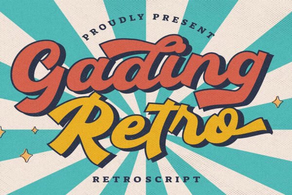 Gading Script Retro Premium Font