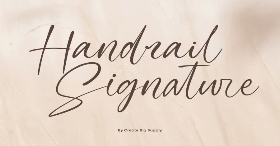 Handrail Signature Premium Free Font Download