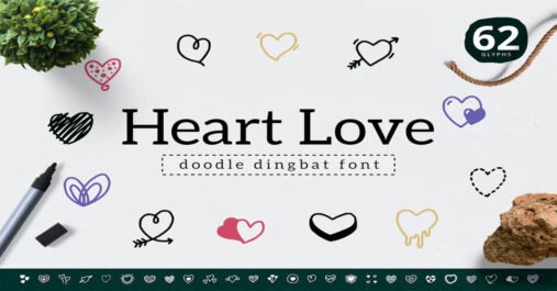 Love Heart Dingbat Premium Free Font