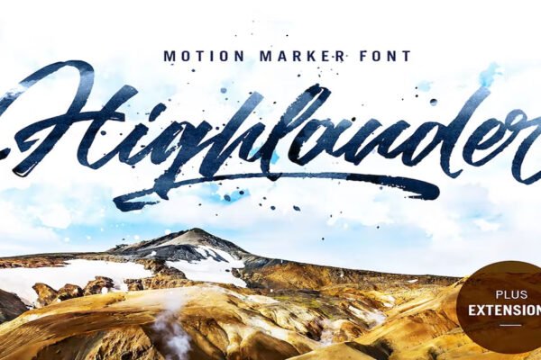 Highlander marker script handwritten premium free Font