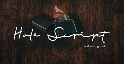 Hole Script, Stylish Signature Premium Free Font