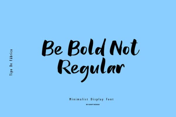 Be Bold Not Regular Photography font download free premium font