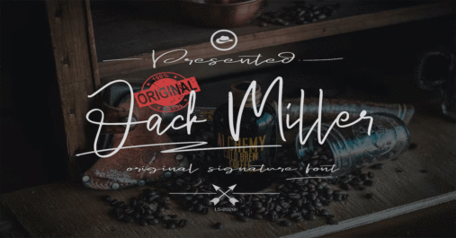 Jack Miller Logo, Bold Script Premium Free Font