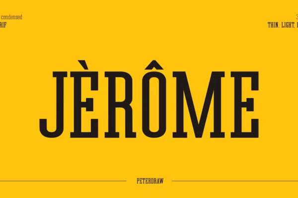 Jerome - Condensed Slab Serif Download Premium Free Font