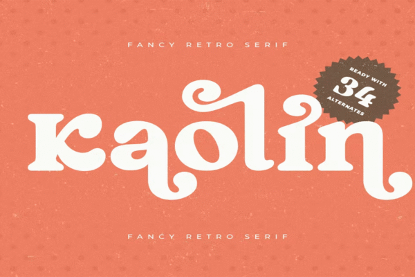 Kaolin Fancy Retro Premium Font