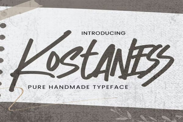 Kostaness Handmade Eroded Premium Free Font