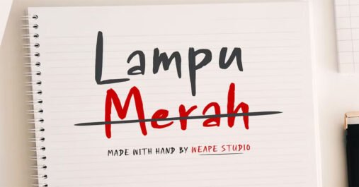 Lampu Merah Flyer Premium Free Font