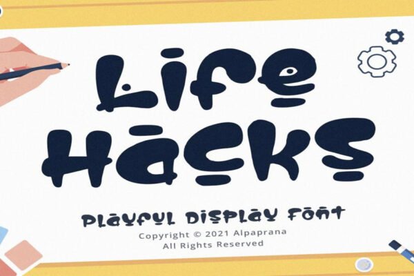 Life Hacks Bubbly Premium Free Font