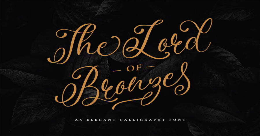 The Lord Of Bronze Free Font Download