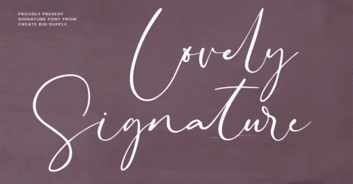 Lovely Signature Premium Free Font Download